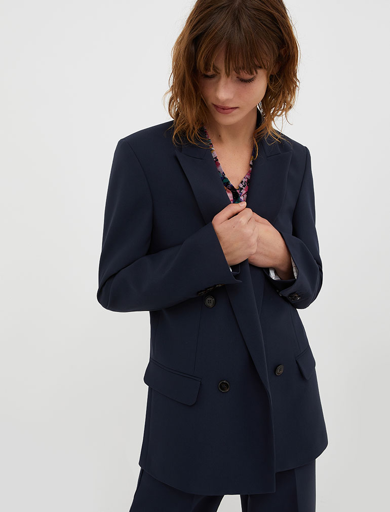 Blazer en double toile - bleu nuit - MAX&Co.